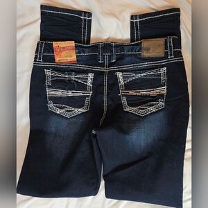 Amethyst Midrise Skinny Jeans Navy Women Size 11 NWT